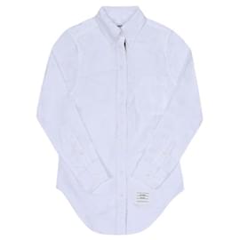 Camisa de popelina de grosgrain con rayas ocultas para mujer - Thom Browne
