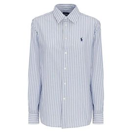 Ralph Lauren Camisa de algodón y lino a rayas Classic Fit