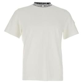 Moncler Baumwoll-T-Shirt mit Logo-Besatz