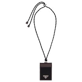Prada Speedlock Re-Nylon Leder Kartenetui