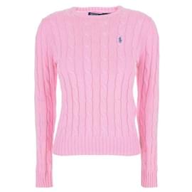 Strickpullover aus Pima-Baumwolle mit Zopfmuster und Pony-Logo - Ralph Lauren