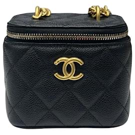Vanity Square Caviar Heartball Black - Chanel