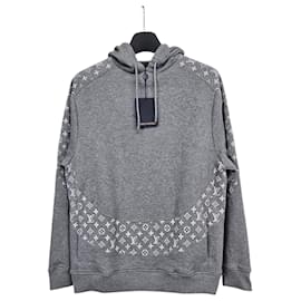Louis Vuitton Monogram Circle Cut Hoodie Grau