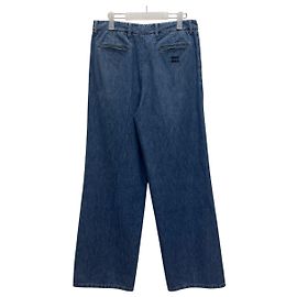 Miu Miu Calças de ganga chambray com logótipo