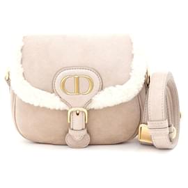 Piccola borsa Bobby in shearling beige, borsa a tracolla e borsa crossbody - Dior