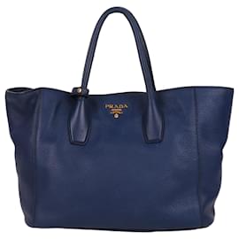Prada Tote e Borsa a Spalla Vitello Blue Large