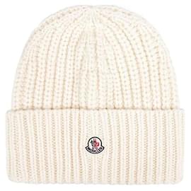 Logo Woll-Kaschmir-Beanie - Moncler