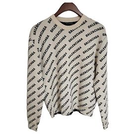 Balenciaga Mehrfarbiger Logo-Baumwollstrick für Damen XS