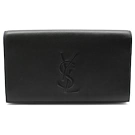Clutch Belljour in pelle nera YSL - Saint Laurent
