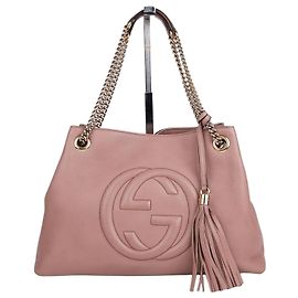 Gucci Borsa a tracolla con nappe in beige chiaro
