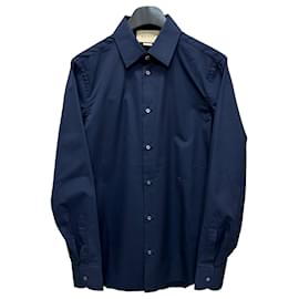 Camisa de popelina de algodón con doble bordado - Gucci