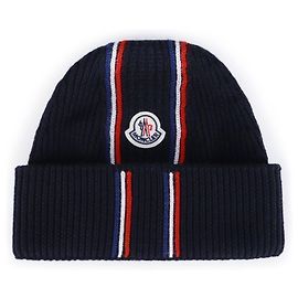 Berretto Moncler Unisex Wappen Stripe (Navy)