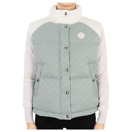 Gucci Chaleco acolchado de lona de algodón GG (Menta)