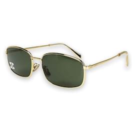 Triope Rhinestone Crystal Sonnenbrille (Gold/Green) - Céline