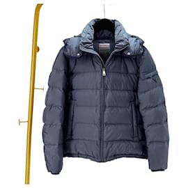 Triangle Logo Padded Hooded Jacket - Prada
