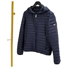 Men's Hooded Lightweight Padded Navy - Prada