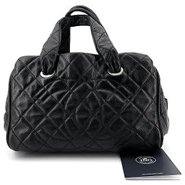 Chanel Borsa Bowling e Tote Timeless CC Logo in Caviar