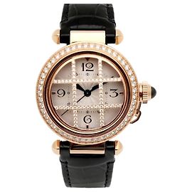 Cartier Pasha Uhr Grid Roségold Medium Unisex mit Diamanten Garantiebox