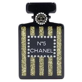 Chanel Spilla a Forma di Flacone di Profumo Nero Season
