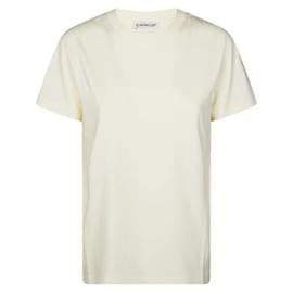Camiseta de algodão com logotipo bordado Branco - Moncler