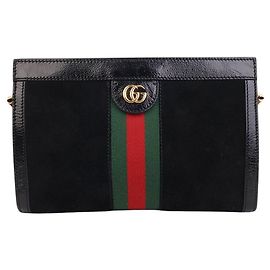 Gucci Borsa a Spalla Ophidia Suede GG Supreme