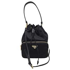 Borsa a secchiello Black Re-Nylon Logo - Prada
