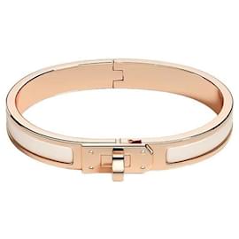 Bracelet Mini Click Kelly pour femme Or rose Crème - Hermès