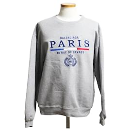 Sweatshirt mit besticktem Logo Grau - Balenciaga