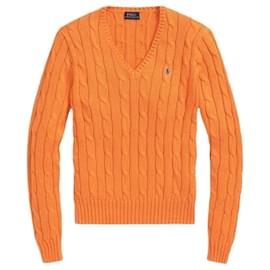 Ralph Lauren Pima-Baumwollstrick mit V-Ausschnitt und Pony-Logo-Stickerei