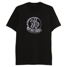Moncler T-Shirt mit großem handgezeichnetem Logo