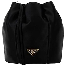 Mini borsa a secchiello in raso - Prada
