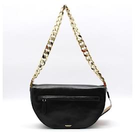 Borsa a tracolla Olympia con catena media in agnello nero - Burberry