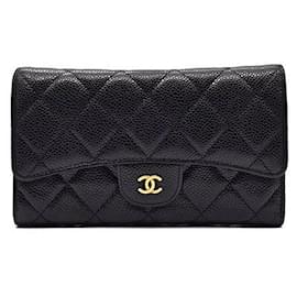 Chanel Klassische Caviar Flap Long Wallet