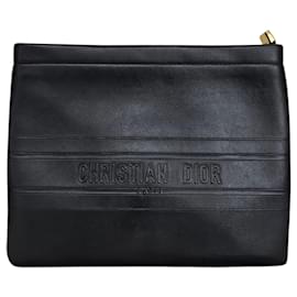 Clutch in pelle nera con logo - Dior