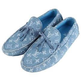 Mocassini da guida in denim da uomo - Louis Vuitton