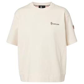 Baumwoll-T-Shirt mit Logo Weiß - Moncler