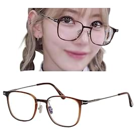 Tom Ford Blaulichtfilter Brille Gestell Asian Fit Transparent Braun Quadrat Leichtes Acetat