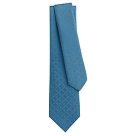 Nuova cravatta Hermès in seta da uomo Blu