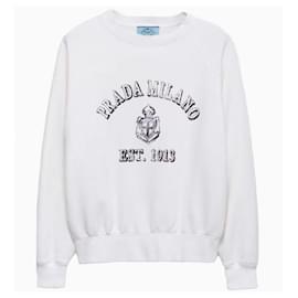 Sweatshirt aus Baumwolle mit Rundhalsausschnitt - Prada