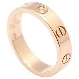 Cartier Mini Love Ring aus Roségold und Diamanten Größe