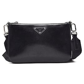 Crossbody-Pouch aus gebürstetem Leder - Prada