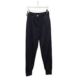 Pantalón Jogger con Cremallera Lateral y Botones en Oro Negro - Louis Vuitton