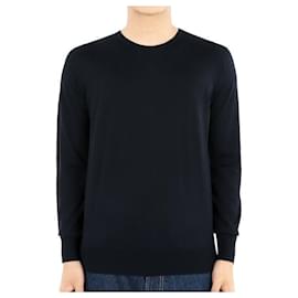 Strickpullover aus Virgin Wool mit Rundhalsausschnitt für Herren (Navy) - Loro Piana