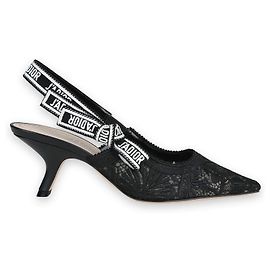 Dior Mesh-Pumps mit Slingback-Riemen für Damen (Schwarz)
