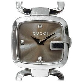 Gucci Mont en acier et diamants