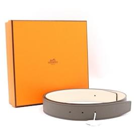 Cinturón reversible de cuero Constance Etoupe - Hermès