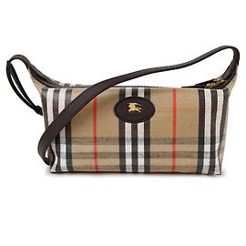 Burberry Borsa a Spalla Check Highland Canvas