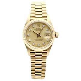 Rolex Datejust Gold Damenuhr Original mit Diamanten