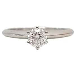 Tiffany & Co Anello di diamante con castone Tiffany in platino