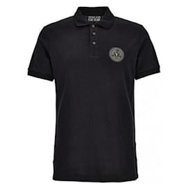 Besticktes Poloshirt mit Emblem - Versace